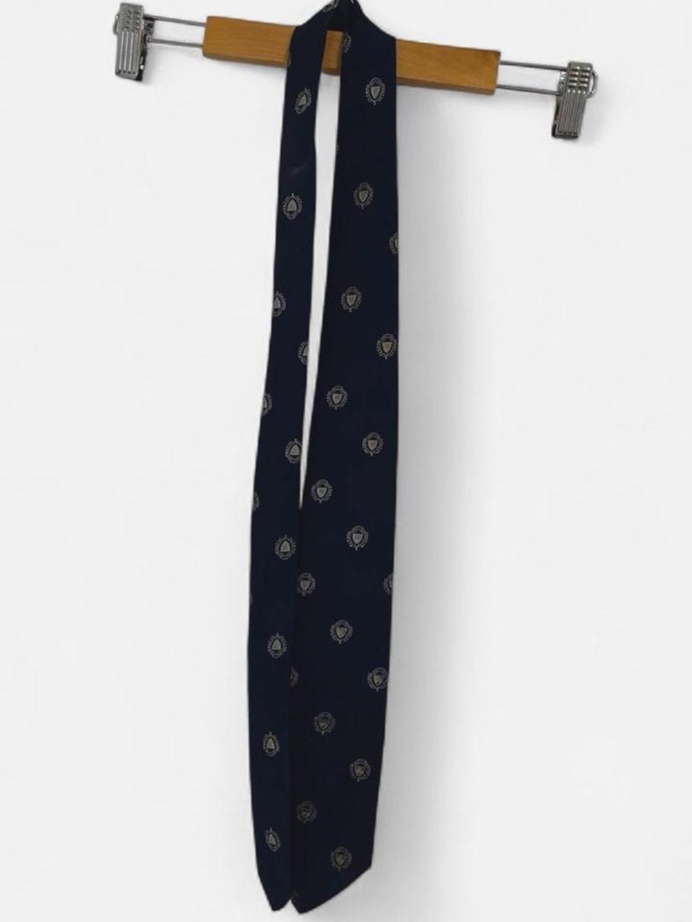 Rivetz of Boston Patterned Men's Tie - Classic Navy Blue Necktie